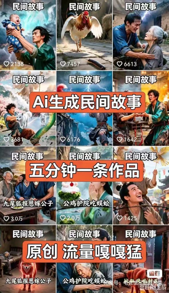 AI制作民间故事视频教程！