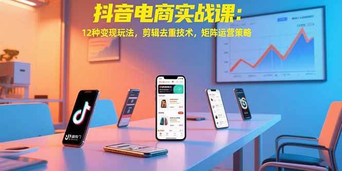 （15478期）抖音电商实战课：12种变现玩法，剪辑去重技术，矩阵运营策略-777网创网