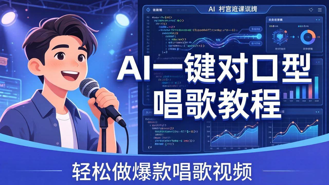 (18118期) AI一键对口型唱歌教程:零基础也能学,素材准备+模型训练+音色转换,轻松做爆款唱歌视频-777网创网