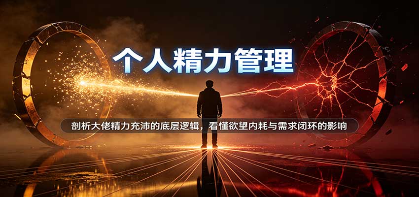 个人精力管理:剖析大佬精力充沛的底层逻辑,看懂欲望内耗与需求闭环的影响-777网创网