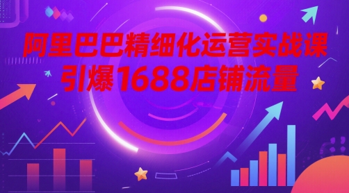 阿里巴巴精细化运营实战课，引爆1688店铺流量-777网创网