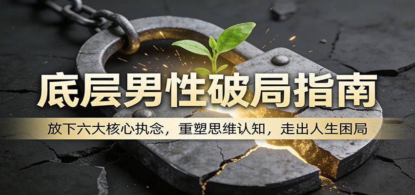 底层男性破局指南:放下六大核心执念,重塑思维认知,走出人生困局-777网创网