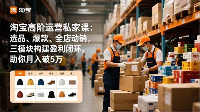 (16934期)淘宝高阶运营私家课:选品、爆款、全店动销,三模块构建盈利闭环,助你月入破5万(更新12月) (16934期)淘宝高阶运营私家课:选品、爆款、全店动销,三模块构建盈利闭环,助你月入破5万(更新12月)
