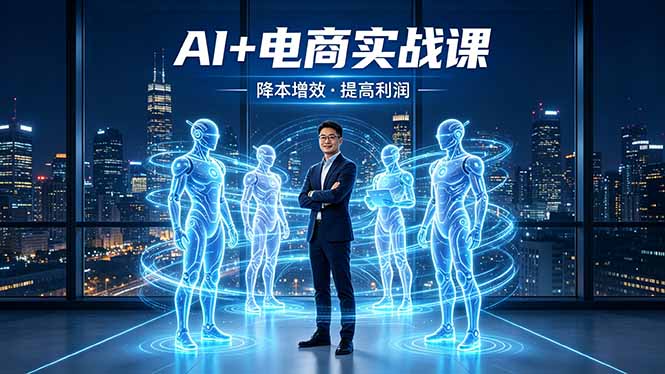 AI+电商实战课,1人+N个AI 智能体,把SOP变AI员工,实现降本增效提高利润-777网创网