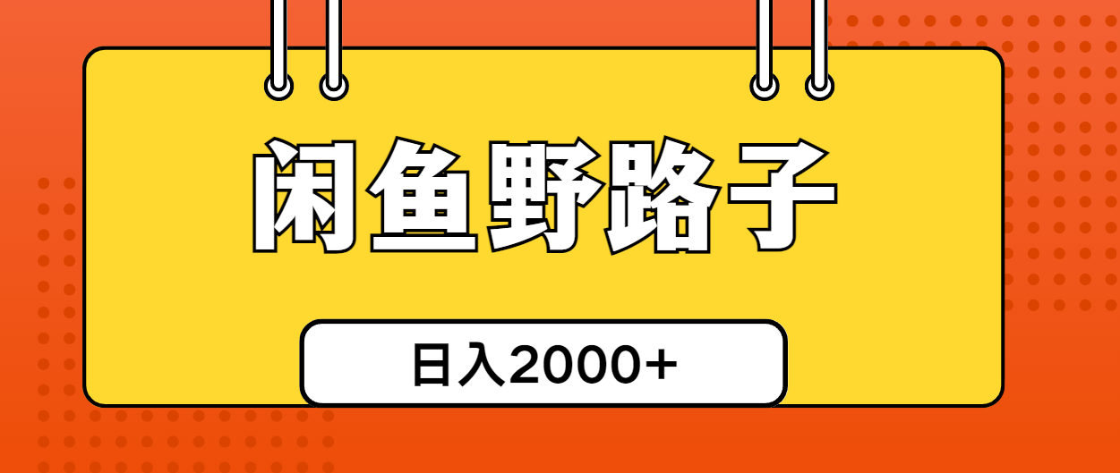 （10679期）闲鱼野路子引流创业粉，日引50+单日变现四位数-777网创网