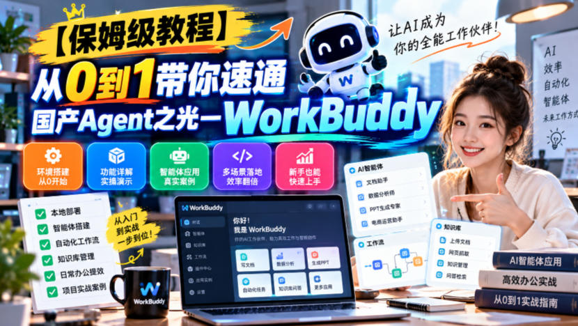 【保姆级教程】从0到1带你速通国产Agent之光—WorkBuddy【文档】-777网创网