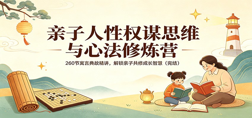 亲子人性权谋思维与心法修炼营:260节寓言典故精讲,解锁亲子共修成长智慧(完结)-777网创网