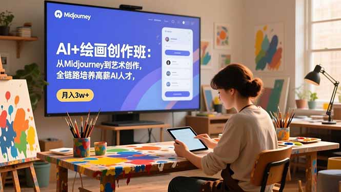 AI+绘画创作班:从Midjourney到艺术创作,全链路培养高薪AI人才,月入3w+-777网创网