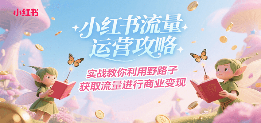 小红书流量运营攻略,实战教你利用野路子获取流量进行商业变现-777网创网