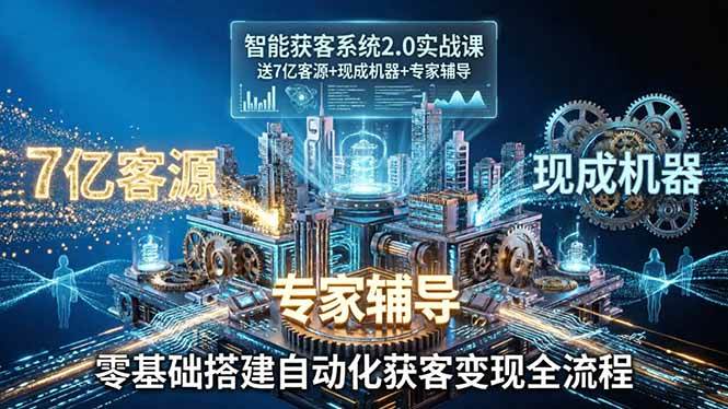 （18013期）智能获客系统2.0实战课：送7亿客源+现成机器+专家辅导，零基础搭建自动化获客变现全流程-777网创网