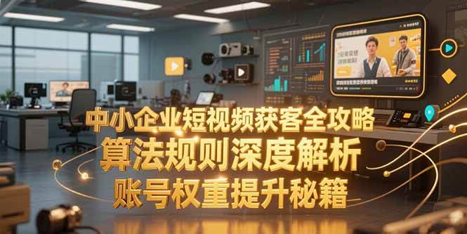 （15326期）中小企业短视频获客全攻略，算法规则深度解析，账号权重提升秘籍-777网创网