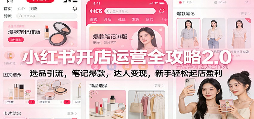 小红书开店运营全攻略2.0:选品引流,笔记爆款,达人变现,新手轻松起店盈利 小红书开店运营全攻略2.0:选品引流,笔记爆款,达人变现,新手轻松起店盈利