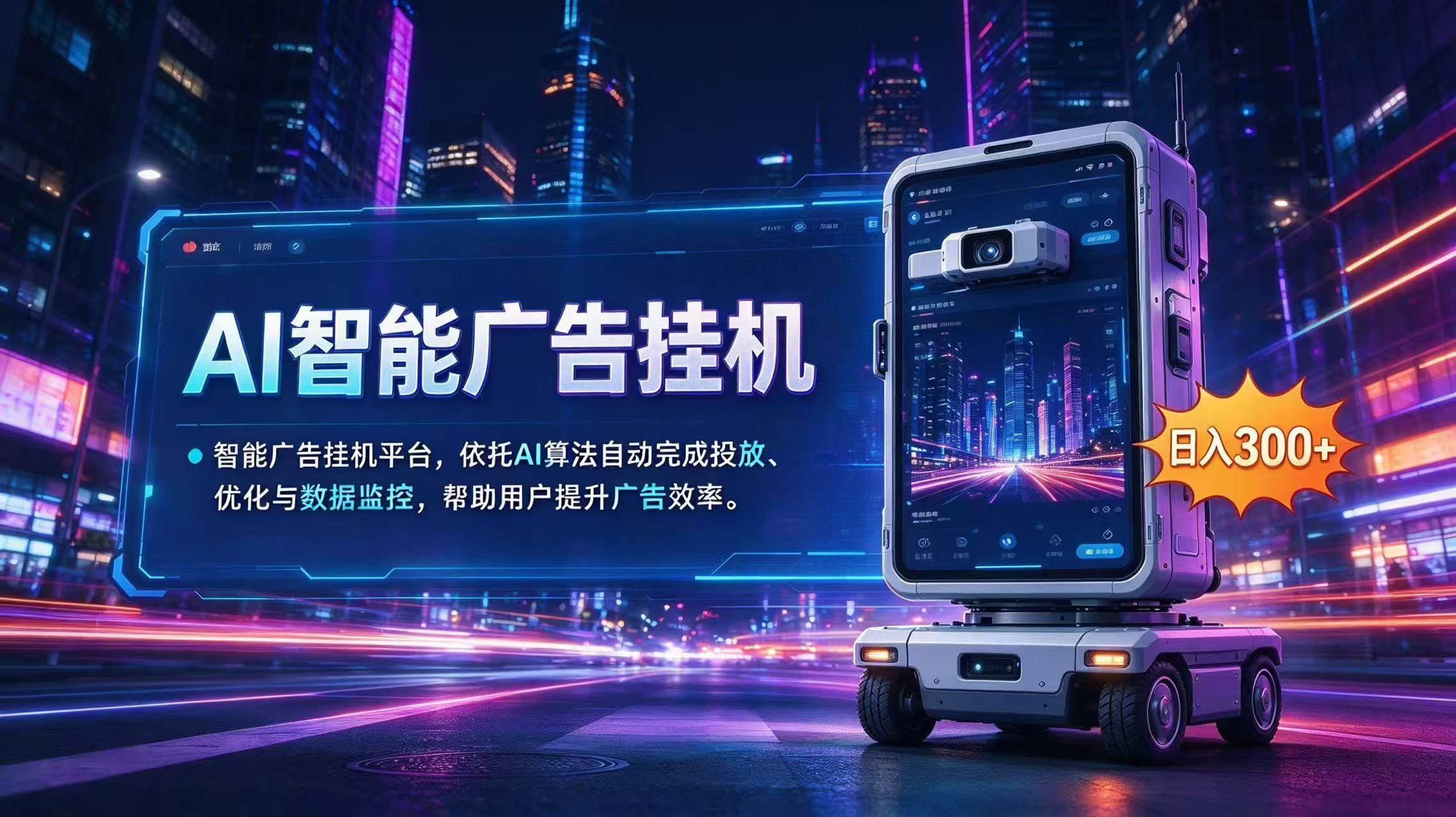 (20936期)AI 智能广告挂机|AI 自动运行,轻松托管广告任务-777网创网