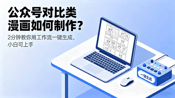 （16059期）公众号对比类漫画如何制作？2分钟教你用工作流一键生成，小白可上手-777网创网