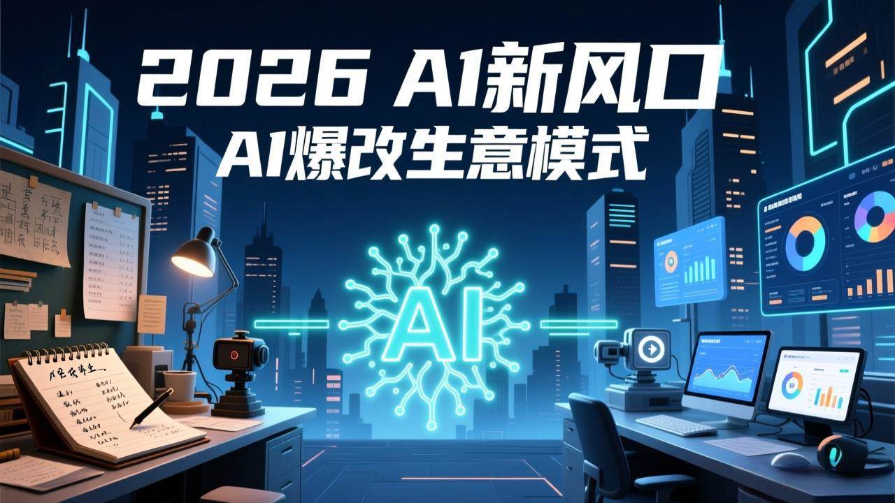 (17478期)2026年AI创富新风口,用人工智能爆改你的生意模式,从短视频到直播全面降本增效抢占先机 (17478期)2026年AI创富新风口,用人工智能爆改你的生意模式,从短视频到直播全面降本增效抢占先机