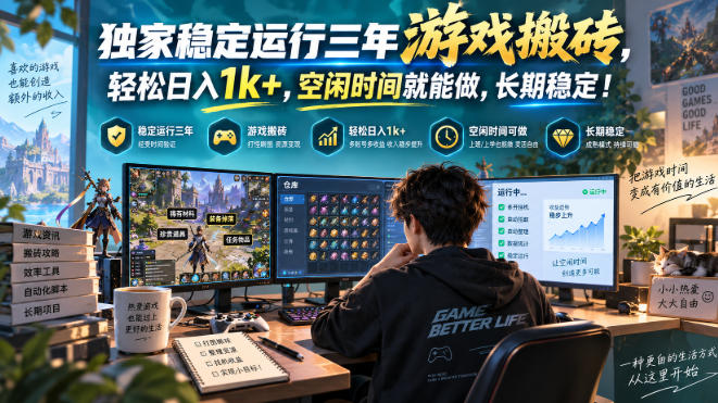 三款AI自动化游戏,日入千元,长期稳定,毫无保留的全部教给你!-777网创网
