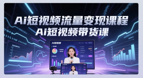 Ai短视频流量变现课程，Ai短视频带货课-777网创网