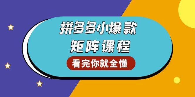 （13699期）拼多多爆款矩阵课程：教你测出店铺爆款，优化销量，提升GMV，打造爆款群-777网创网