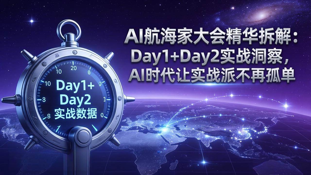 (17867期)AI航海家大会精华拆解:Day1+Day2实战洞察,AI时代让实战派不再孤单 (17867期)AI航海家大会精华拆解:Day1+Day2实战洞察,AI时代让实战派不再孤单