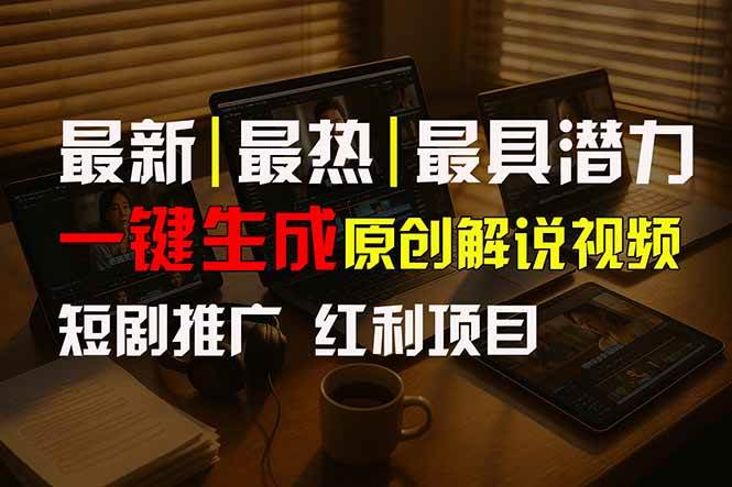 图片[1]-（15658期）短剧推广新思路，AI一键生成原创解说视频，10分钟产出100条，30天赚了5.5w-777网创网