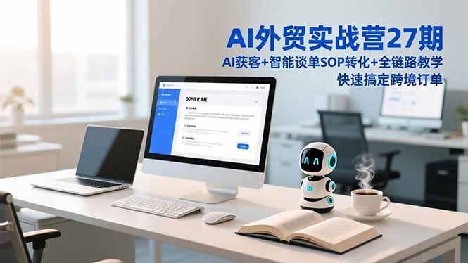 AI外贸实战营27期，AI获客+智能谈单+SOP转化+全链路教学，快速搞定跨境订单-777网创网