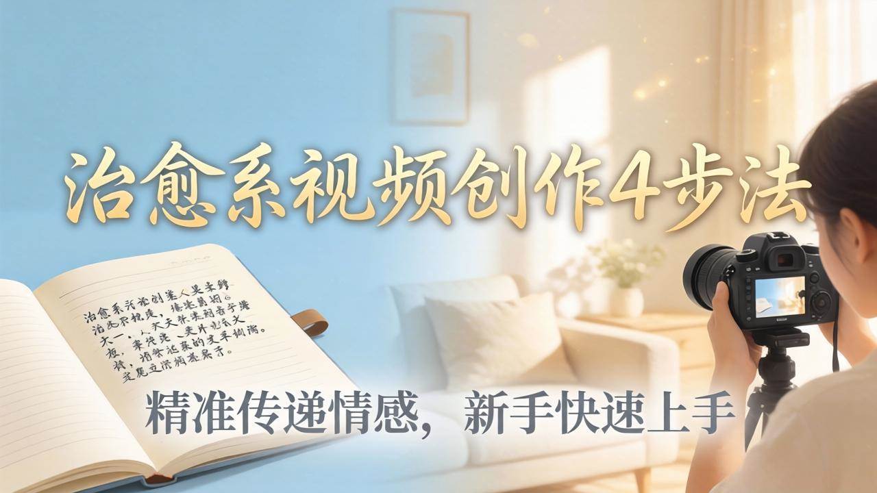 (18165期)治愈系视频创作4步法:从文案打磨到画面呈现,精准传递情感,新手快速上手出优质内容-777网创网
