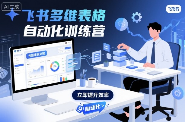 飞书多维表格自动化训练营，手把手教你告别重复处理，用多维表格开启高效办公新模式-777网创网