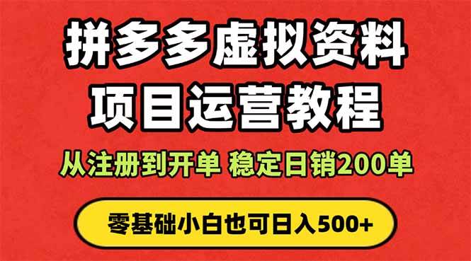 （16220期）拼多多开店运营课程： 蓝海变现玩法，轻松实现睡后收入 零基础小白也可…-777网创网
