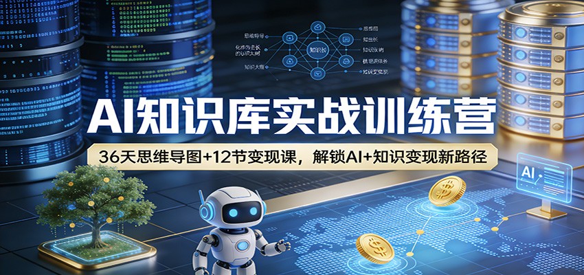 AI知识库实战训练营:36天思维导图+12节变现课,解锁AI+知识变现新路径 AI知识库实战训练营:36天思维导图+12节变现课,解锁AI+知识变现新路径