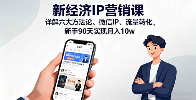 (16194期)新经济IP营销课:详解六大方法论、微信IP、流量转化,新手90天实现月入10w-777网创网