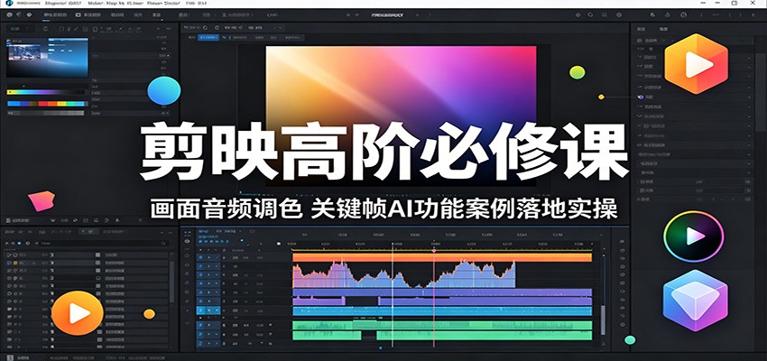 剪映高阶必修课：画面音频调色，关键帧AI功能案例落地实操-777网创网