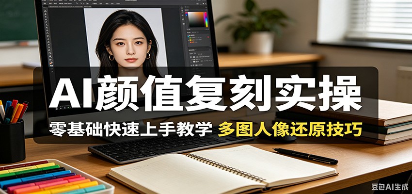 AI颜值复刻实操，零基础快速上手教学，多图人像还原技巧-777网创网