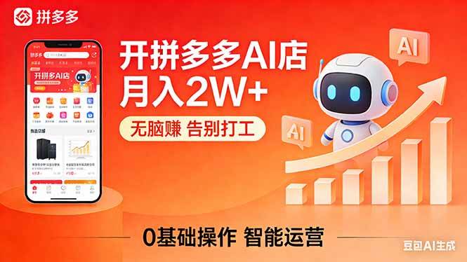 （17947期）开一家拼多多AI店，月入2W+，无脑赚，告别打工，附SOP手册-777网创网