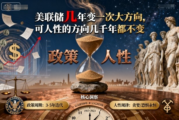 付费文章:美联储几年变一次大方向,可人性的方向几千年都不变-777网创网