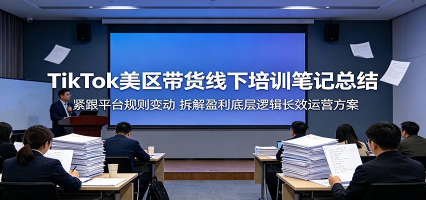 TikTok美区带货线下培训笔记总结：紧跟平台规则变动，拆解盈利底层逻辑长效运营方案-777网创网