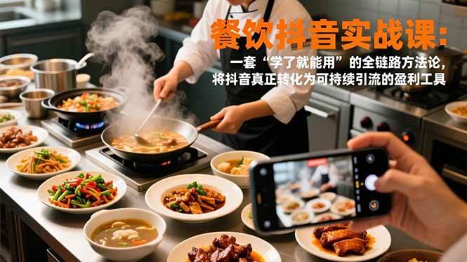 (16975期)餐饮抖音实战课:一套“学了就能用”的全链路方法论,将抖音真正转化为可持续引流的盈利工具 (16975期)餐饮抖音实战课:一套“学了就能用”的全链路方法论,将抖音真正转化为可持续引流的盈利工具