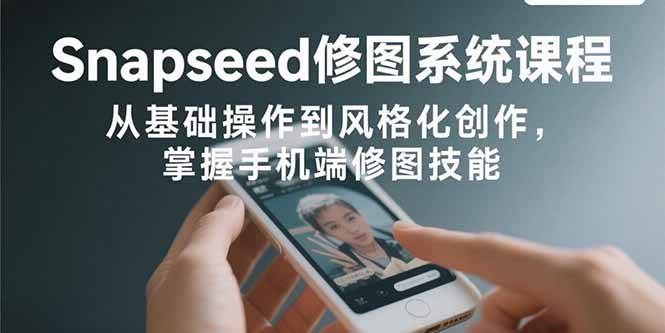 （15732期）Snapseed修图系统课程：从基础操作到风格化创作，掌握手机端修图技能-777网创网