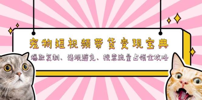 宠物短视频带货变现宝典：爆款复制、违规避免、搜索流量占领全攻略-777网创网