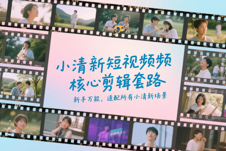小清新短视频核心剪辑套路,新手万能,适配所有小清新场景-777网创网
