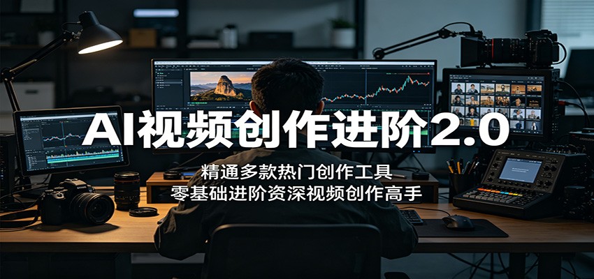 AI视频创作进阶2.0：精通多款热门创作工具，零基础进阶资深视频创作高手-777网创网