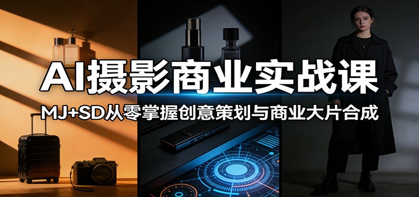 AI摄影商业实战课：MJ+SD从零掌握创意策划与商业大片合成-777网创网