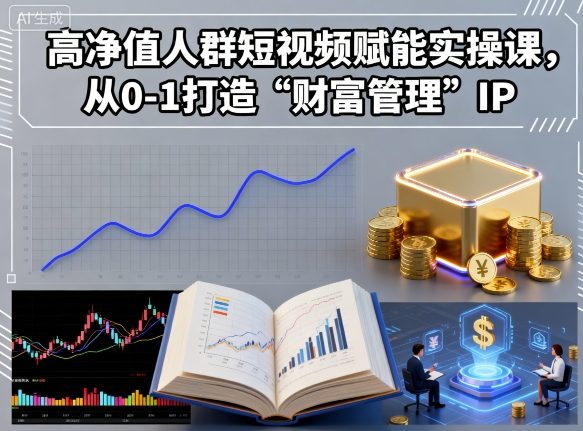 高净值人群短视频赋能实操课,从0-1打造“财富管理”IP