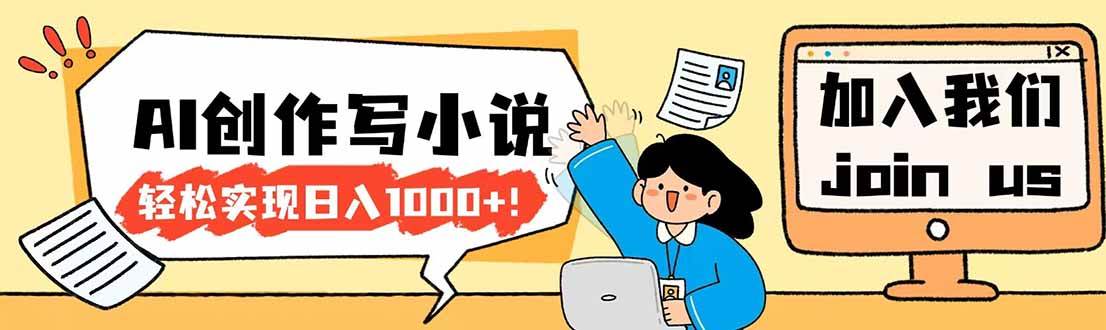 （17822期）26年最新风口项目AI工具创作写小说，轻松实现日入1000+-777网创网