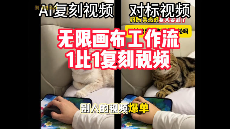 宠物带货视频复刻,无限画布工作流1比1,不用拍摄、不用布景、不用真人出镜,几分钟就能做出一条专业带货视频-777网创网