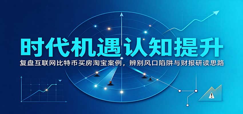 时代机遇认知提升：复盘互联网比特币买房淘宝案例，辨别风口陷阱与财报研读思路-777网创网