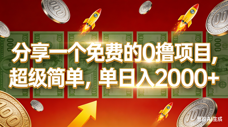 (16854期)0撸靠谱小项目,超级简单,绝对靠谱,单日入1000+ (16854期)0撸靠谱小项目,超级简单,绝对靠谱,单日入1000+