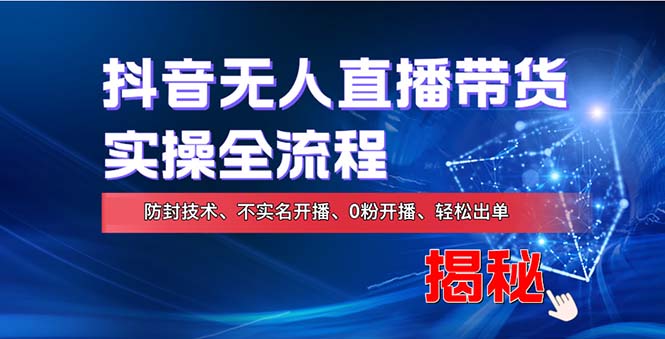 （13001期）在线赚钱新途径：如何用抖音无人直播实现财务自由，全套实操流程，含…-777网创网