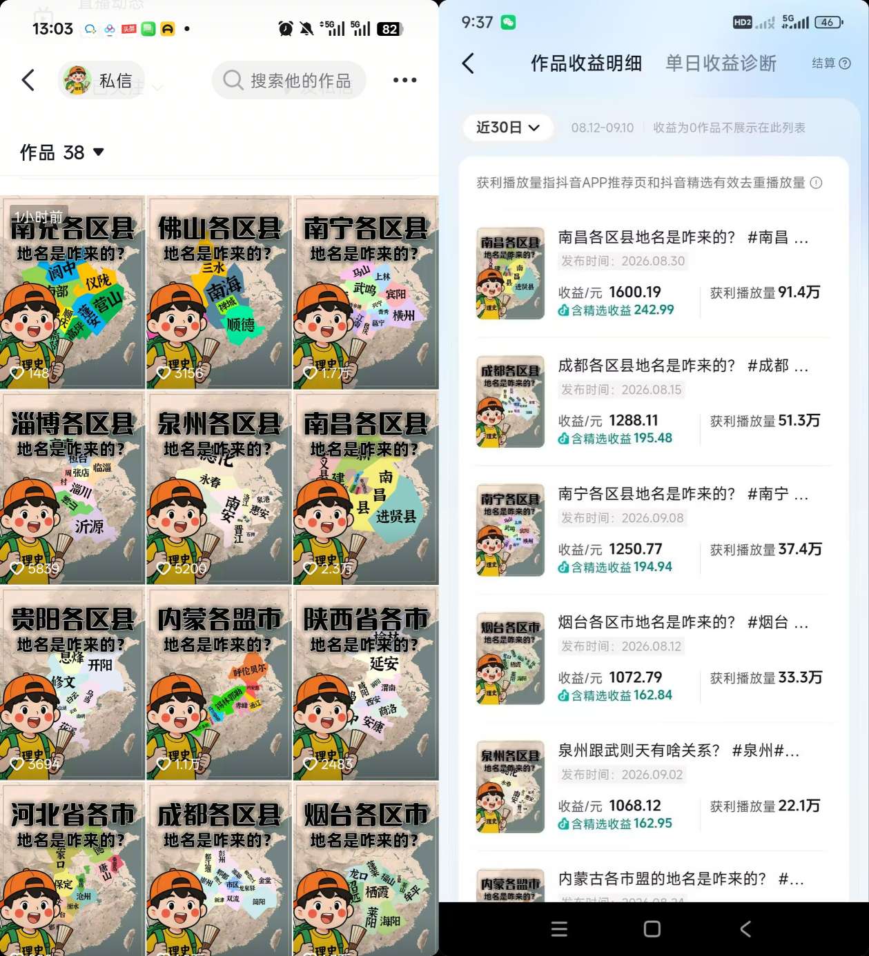 抖音3.2W粉博主理史游记AI历史游记短视频教学，热门赛道条条爆赞，单条独家精选收益1k+-777网创网