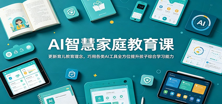 AI智慧家庭教育课：更新育儿教育理念，巧用各类AI工具全方位提升孩子综合学习能力-777网创网