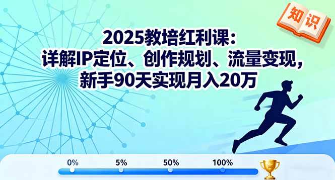 （16178期）2025教培红利课：详解IP定位、创作规划、流量变现，新手90天实现月入20万-777网创网